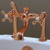 Clawfoot Tub Deckmount British Telephone Faucet w/ Diverter